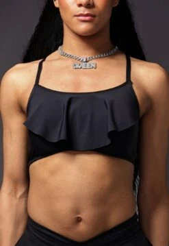 Bikini Top Ruffle Black
