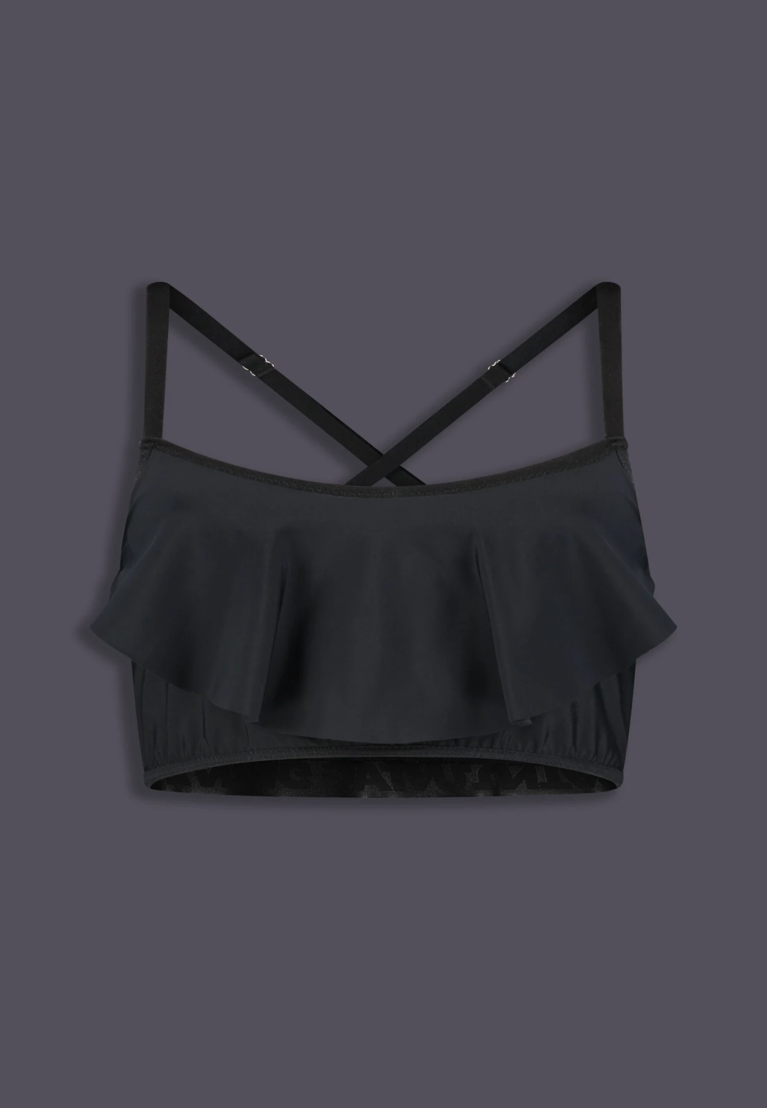 Bikini Top Ruffle Black - Image 7