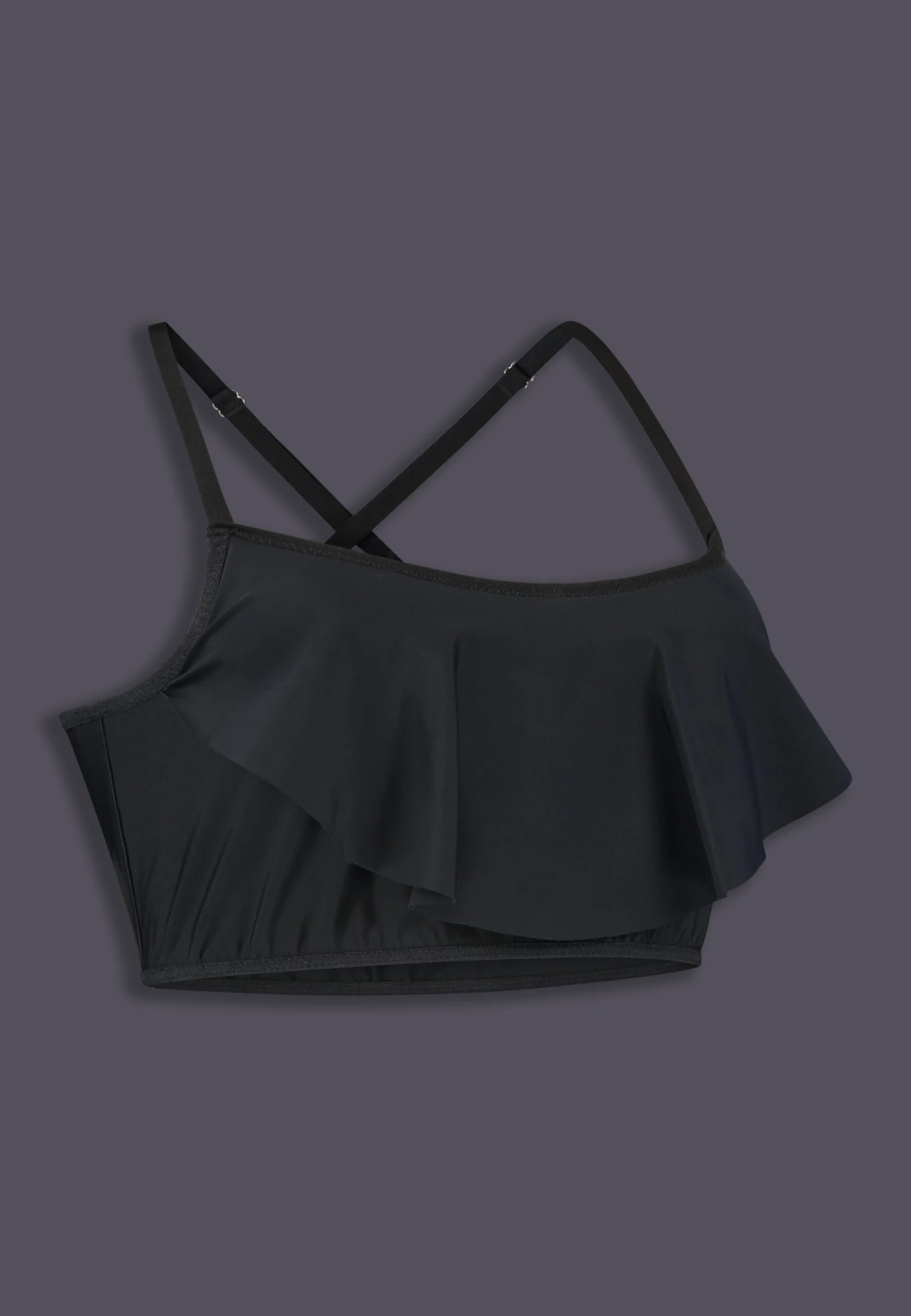 Bikini Top Ruffle Black - Image 8