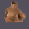 Silicone Torso With Breasts Chocolate